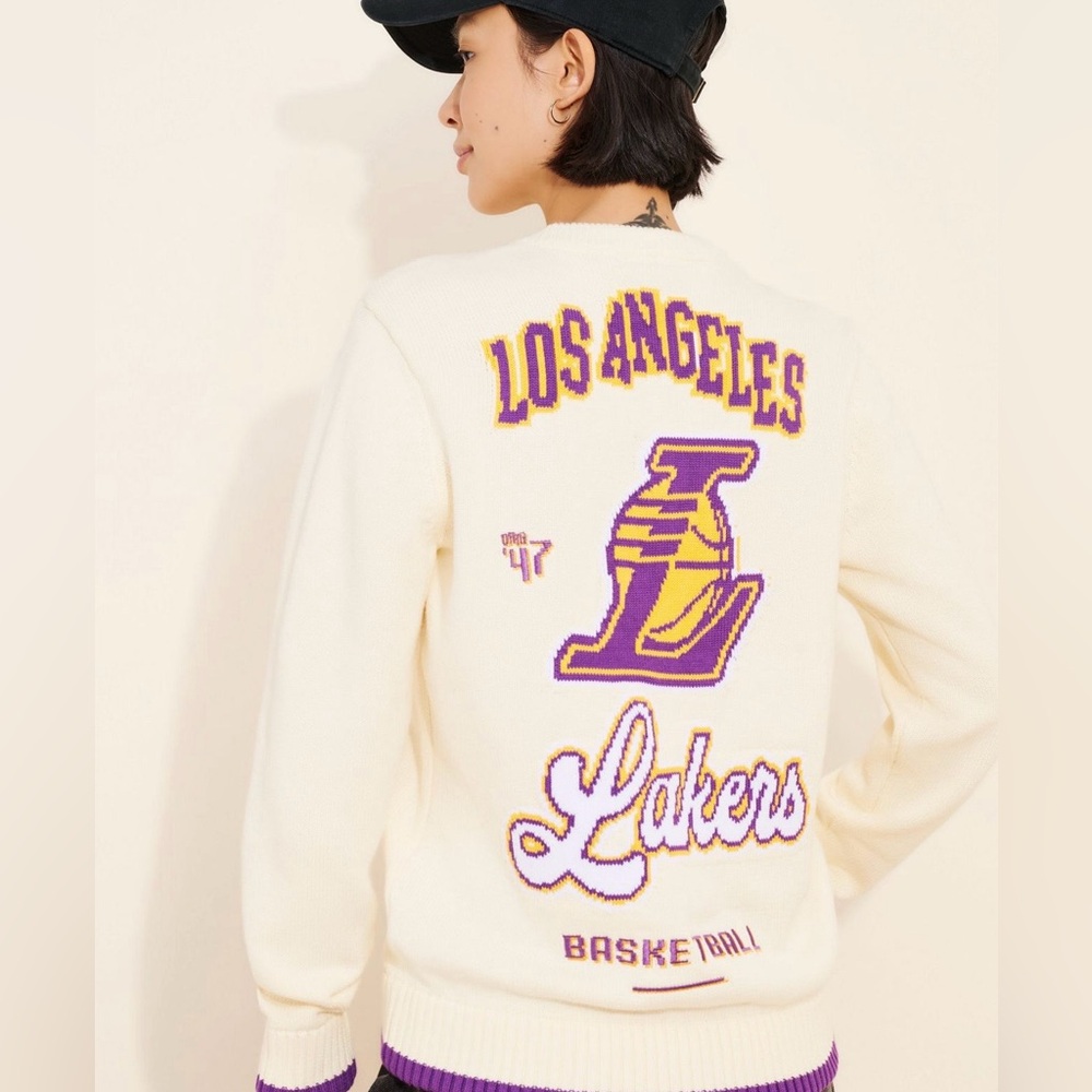 Los Angeles Lakers Cream Sweater by Wild Collective
